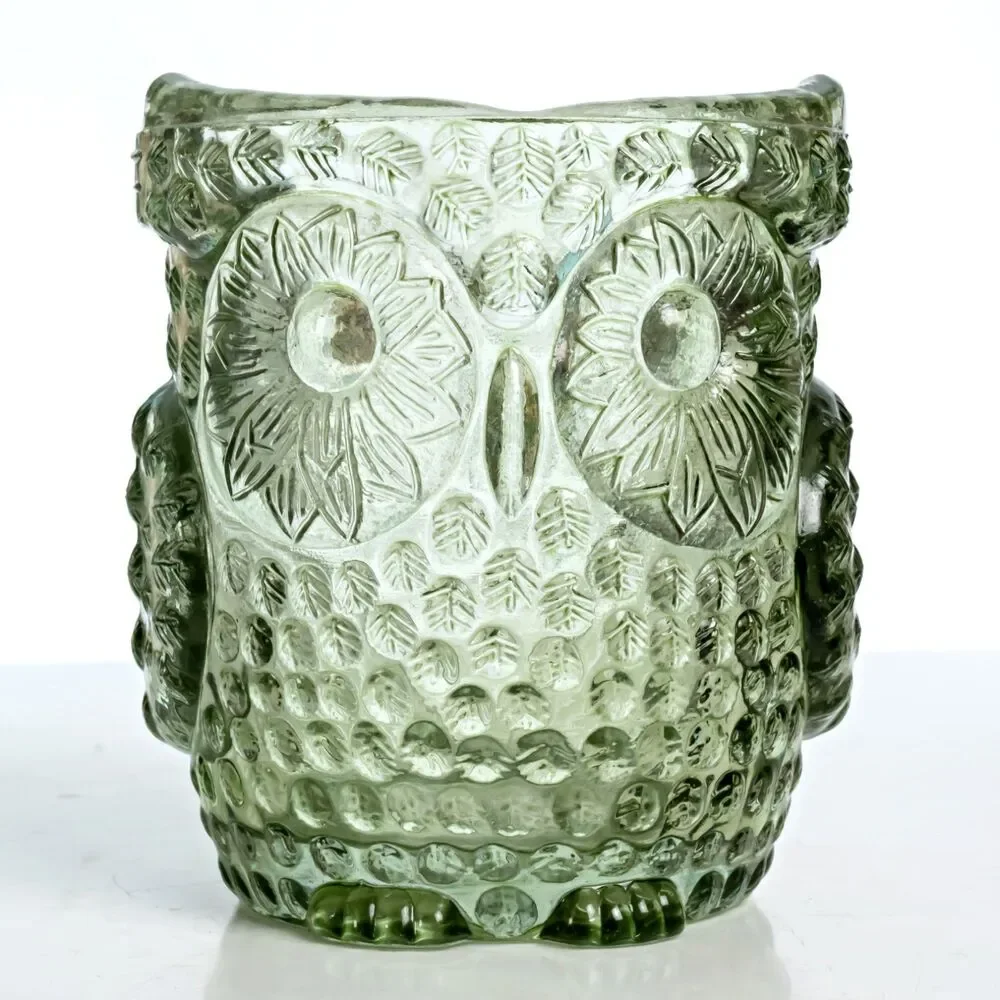 Owl Vase, Greeen, 4